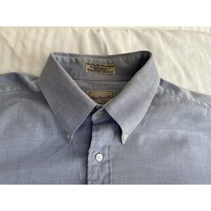 Chas Reed ENRO Shirt Mens 17x34 Gray  Button Up Dress Work